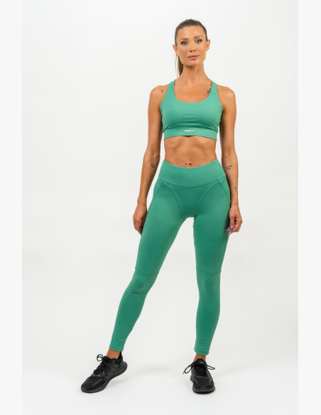 NEBBIA Shaping leggings with high waist AGILE green