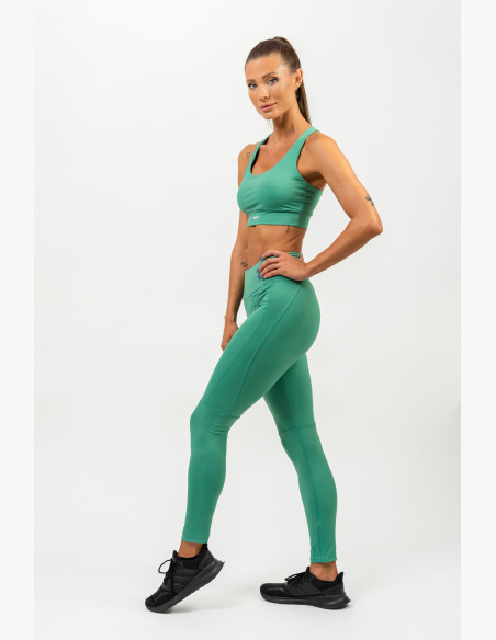 NEBBIA Shaping leggings with high waist AGILE green