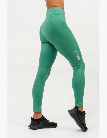 NEBBIA Shaping leggings with high waist AGILE green