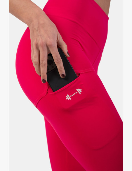 NEBBIA Active leggings with high waist and side pocket pink