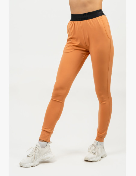 NEBBIA Slim fit leggings with pockets GYM SPIRIT orange