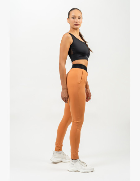 NEBBIA Slim fit leggings with pockets GYM SPIRIT orange