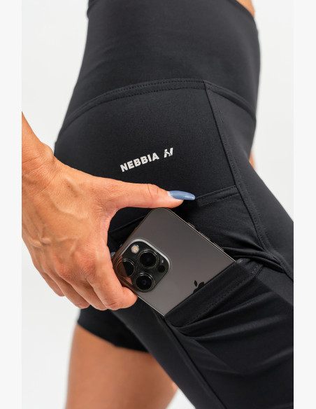 NEBBIA Cycling shorts with high waist ELITE black