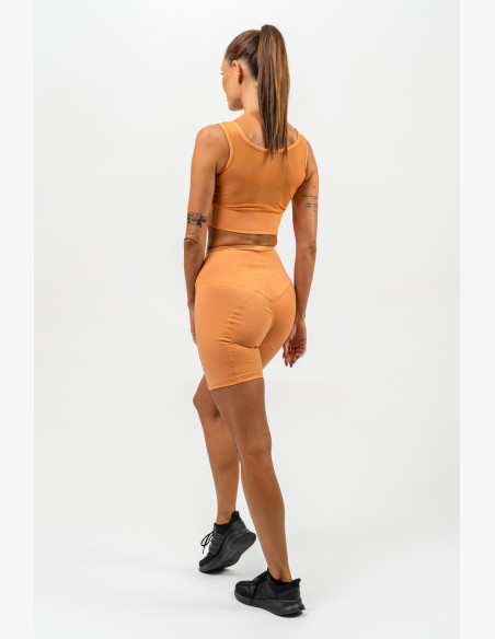 NEBBIA Cycling shorts with high waist ELITE orange