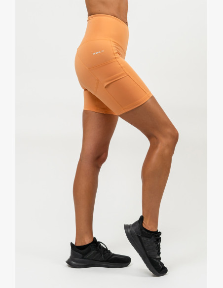 NEBBIA Cycling shorts with high waist ELITE orange