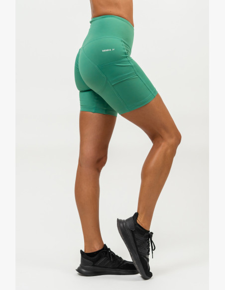 NEBBIA Cycling shorts with high waist ELITE green