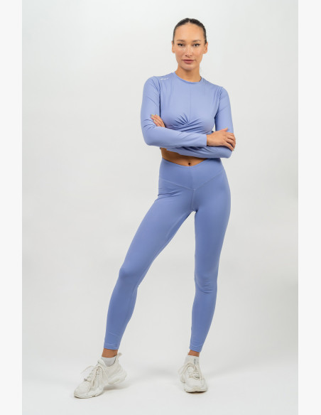 NEBBIA Crop top with long sleeves ELEVATED purple