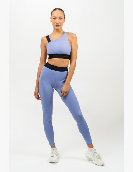NEBBIA Asymmetric sports bra ELITE purple