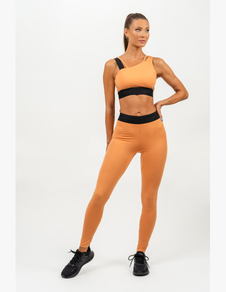 NEBBIA Asymmetric sports bra ELITE orange