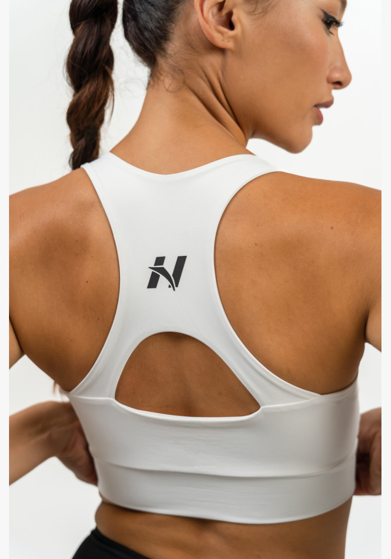 NEBBIA Sports racer back bra AGILE white NEBBIA Sports racer back bra AGILE white