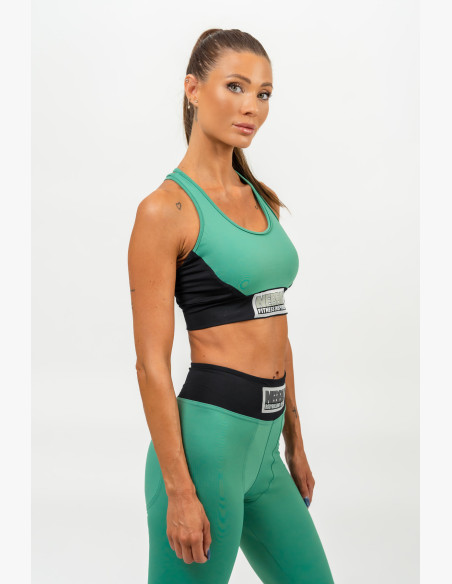NEBBIA Reinforced sports bra SIGNATURE green
