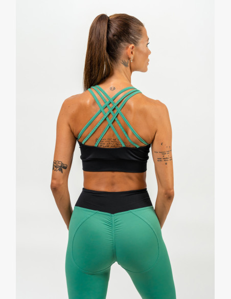 NEBBIA Reinforced sports bra SIGNATURE green
