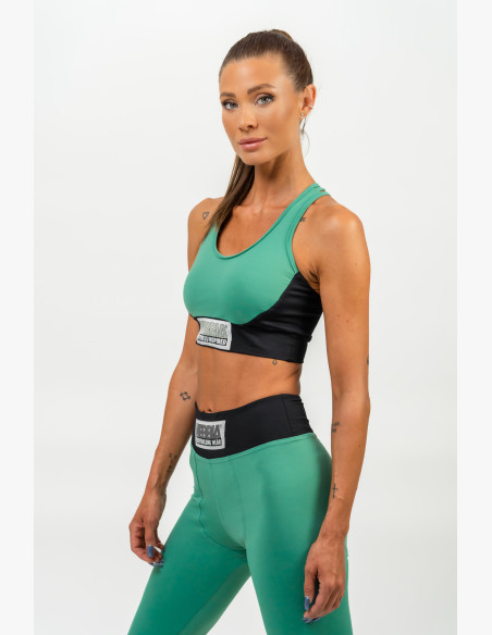 NEBBIA Reinforced sports bra SIGNATURE green