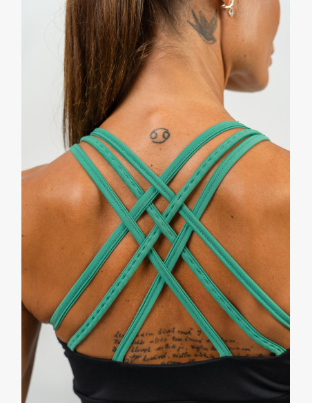 NEBBIA Reinforced sports bra SIGNATURE green