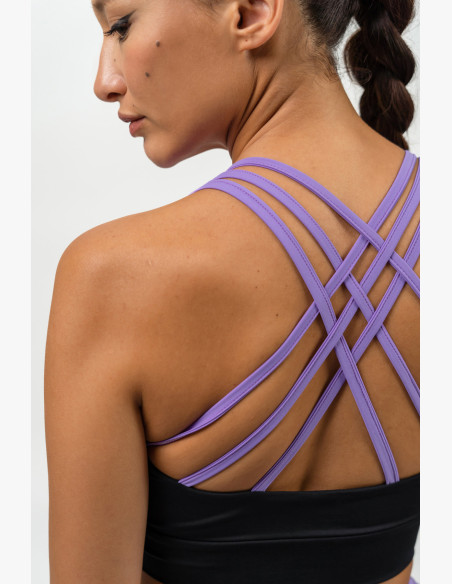 NEBBIA Reinforced sports bra SIGNATURE purple