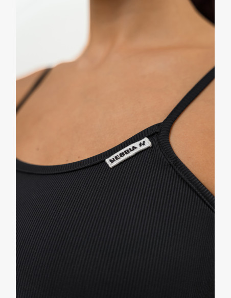 NEBBIA Women's 3/4 bra with high support Elite Essentials black