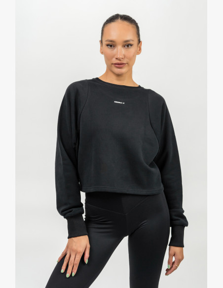 NEBBIA Crop Sweatshirt GYM SPIRIT black