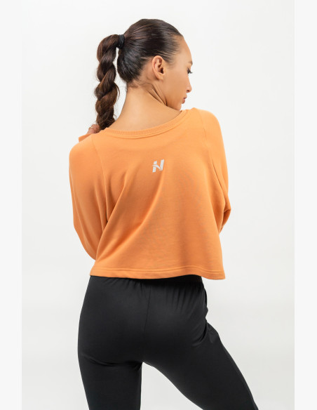 NEBBIA Crop sweatshirt GYM SPIRIT orange