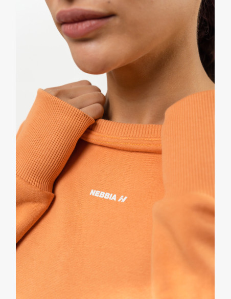 NEBBIA Crop sweatshirt GYM SPIRIT orange