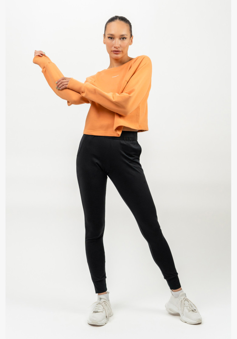NEBBIA Crop sweatshirt GYM SPIRIT orange