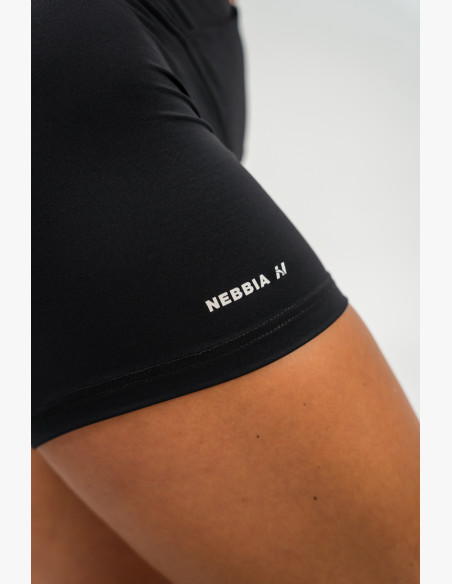NEBBIA Leggings shorts with high waist AGILE black