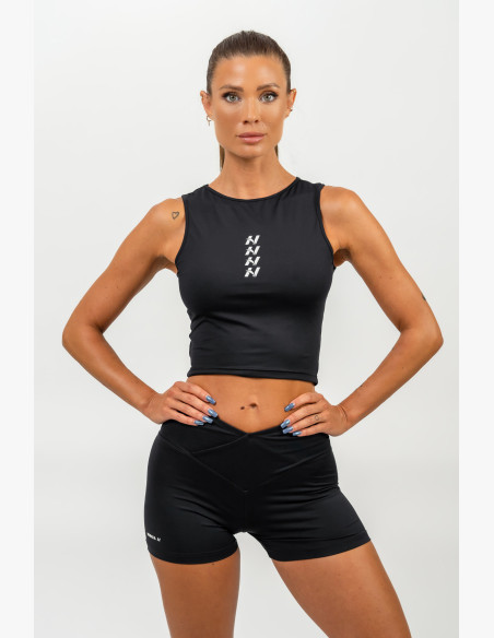NEBBIA Crop top tank top CONFIDENCE black