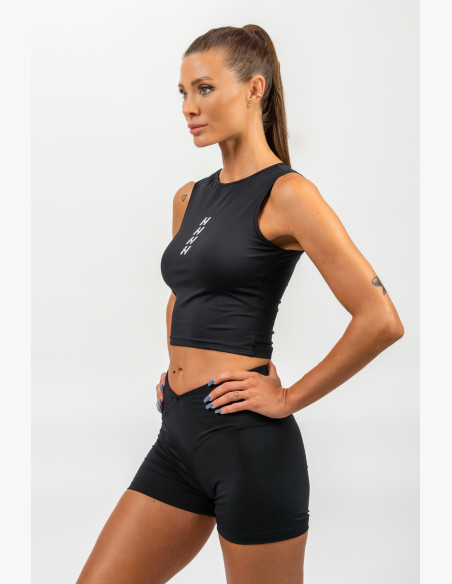 NEBBIA Crop top tank top CONFIDENCE black