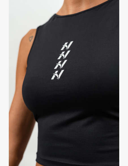 NEBBIA Crop top tank top CONFIDENCE black