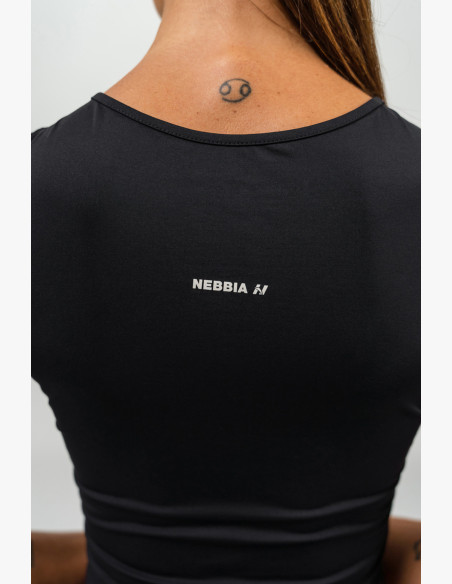 NEBBIA Crop top tank top CONFIDENCE black