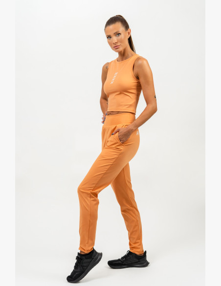 NEBBIA Crop top tank top CONFIDENCE orange