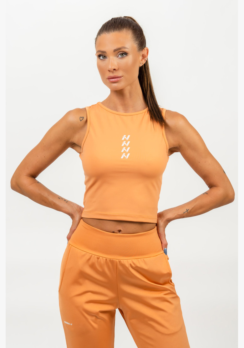 NEBBIA Crop top tielko CONFIDENCE oranžová