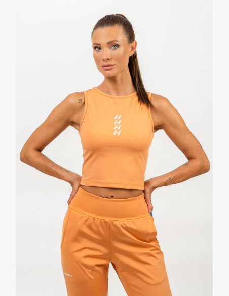 NEBBIA Crop top tank top CONFIDENCE orange