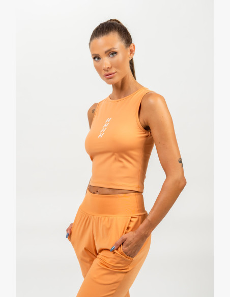 NEBBIA Crop top tank top CONFIDENCE orange