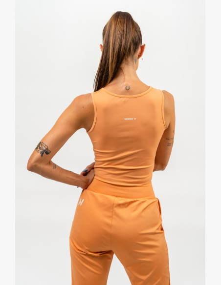 NEBBIA Crop top tank top CONFIDENCE orange