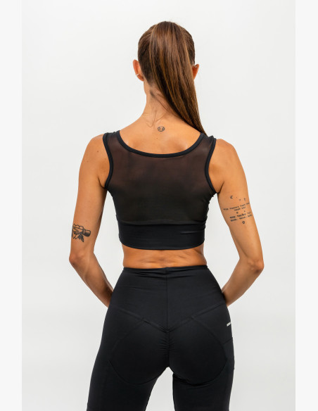 NEBBIA Sports bra with mesh PERFORMANCE black