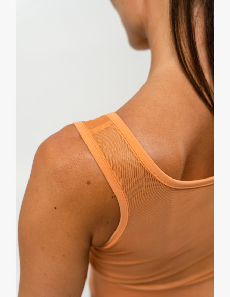 NEBBIA Sports bra with mesh PERFORMANCE orange