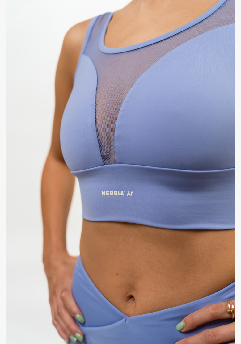 NEBBIA Sports bra with mesh...