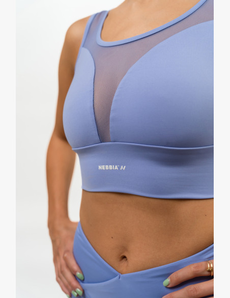 NEBBIA Sports bra with mesh PERFORMANCE purple