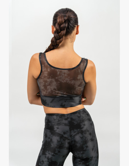 NEBBIA Sports bra with mesh IMPACT black