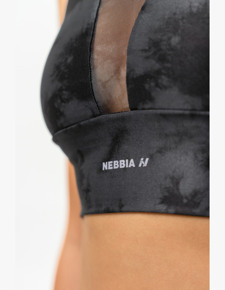 NEBBIA Sports bra with mesh IMPACT black