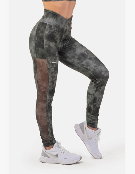 NEBBIA Green ECO leggings "Breathe" with mesh green
