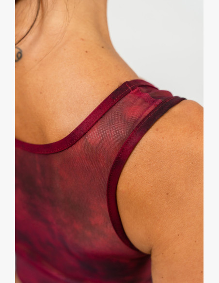 NEBBIA Sports bra with mesh IMPACT red
