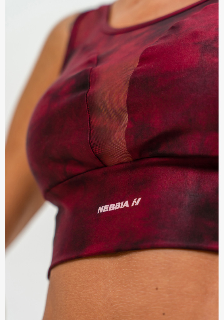 NEBBIA Sports bra with mesh IMPACT red NEBBIA Sports bra with mesh IMPACT red
