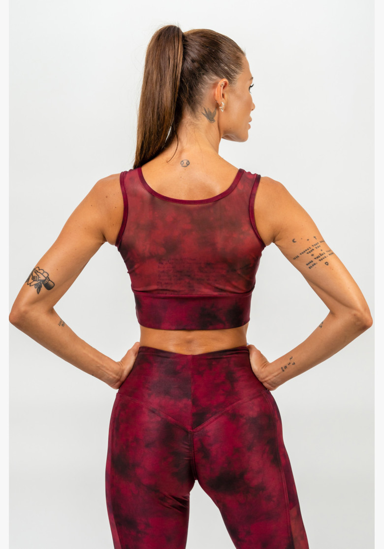 NEBBIA Sports bra with mesh IMPACT red NEBBIA Sports bra with mesh IMPACT red