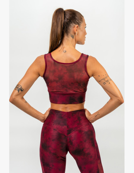 NEBBIA Sports bra with mesh IMPACT red