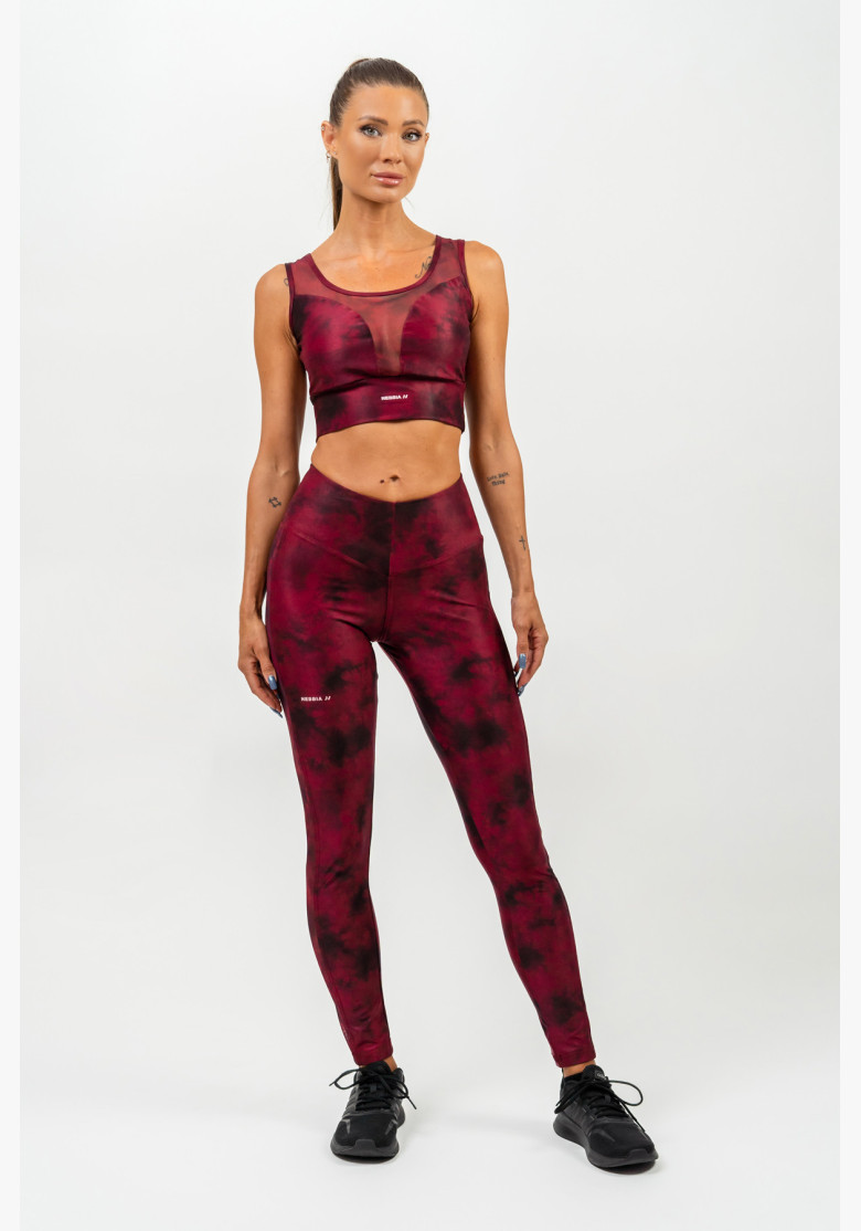 NEBBIA Sports bra with mesh IMPACT red NEBBIA Sports bra with mesh IMPACT red