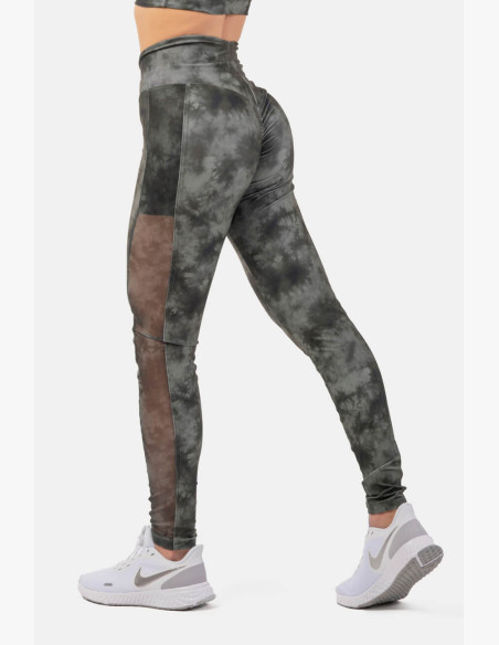 NEBBIA Green ECO leggings "Breathe" with mesh green