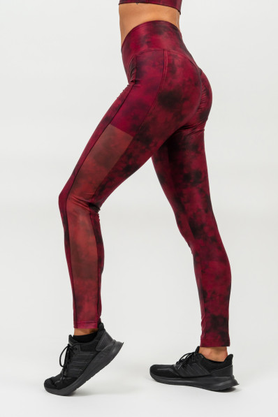 NEBBIA High-waisted mesh leggings IMPACT red