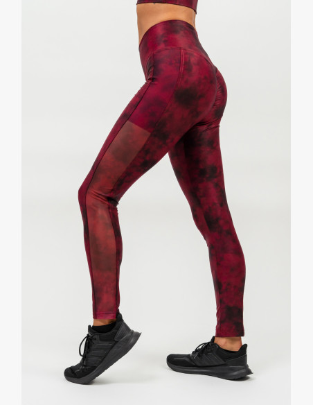 NEBBIA High-waisted mesh leggings IMPACT red