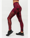 Women's leggings with mesh have a high waist in a "V" cut, which reliably keeps the leggings in place and prevents them from rolling up, while beautifully shaping the figure.